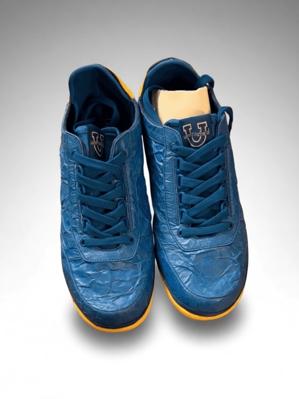 Stylish Blue and Yellow Men's Sneakers